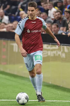 Fabian Graudenz, hier noch im Trikot von<br>Weiche Flensburg, kickt zukünftig für Phönix<br>Lübeck.
