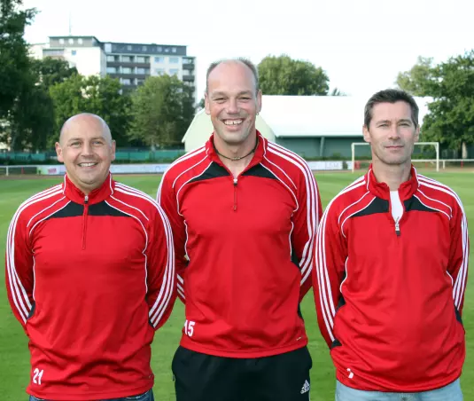 Bleiben in Lokstedt: Marco Ewert, Heiko Waschatz und Jörn Borstelmann (von links).