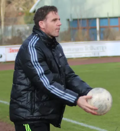 Heiko Barthel, Trainer des Gastgebers und Titelverteidigers<br>SV Halstenbek-Rellingen.