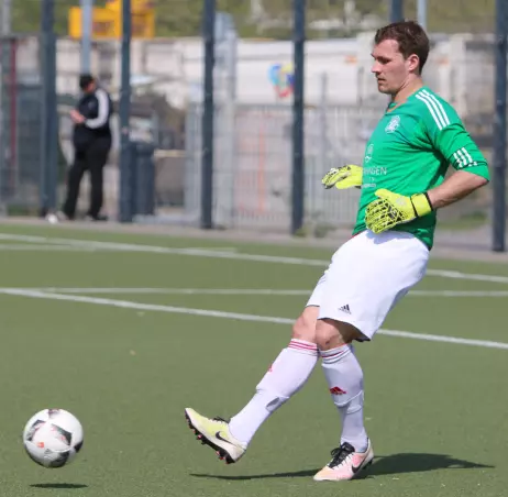 Andre Hahn, Torwart der Buchholzer Reserve, hat beim Lim's-Cup ein Heimspiel.