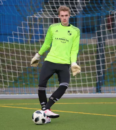 Torwart Torben Franzenburg und der Heider SV schafften<br>erstmals den Aufstieg in die Regionalliga Nord.