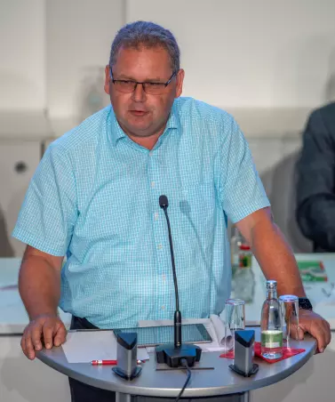 Sven Wenzel, Spielobmann des Thüringer Fußball-<br>Verbandes, führte durch die Videokonferenz.<br>Foto: Imago Images / Gerhard König